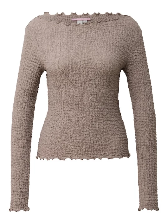 Foto van product QS Shirt lichtbruin