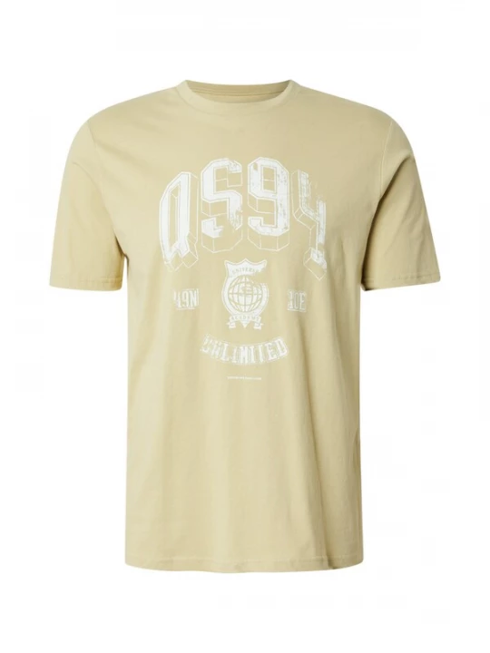 Foto van product QS Shirt lichtgroen / wit