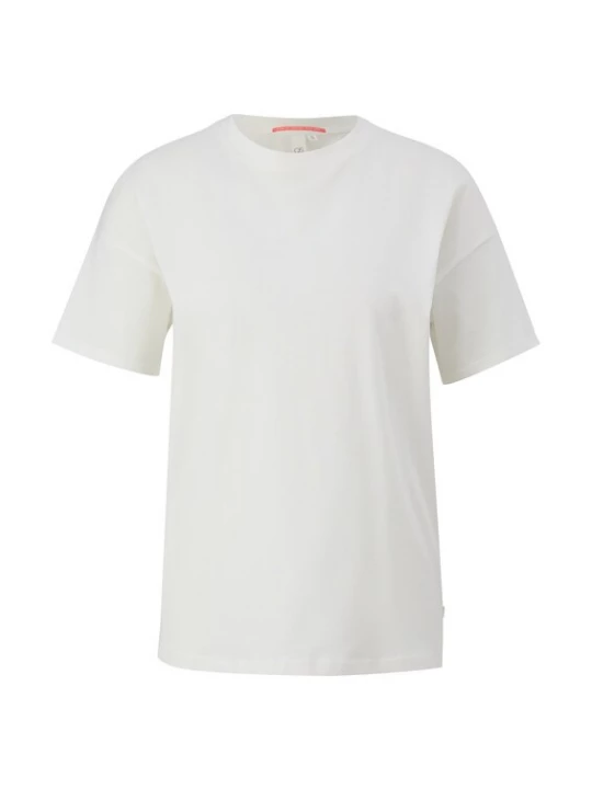 Foto van product QS Shirt lichtoranje / offwhite