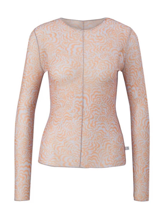 Foto van product QS Shirt mandarijn / poederroze