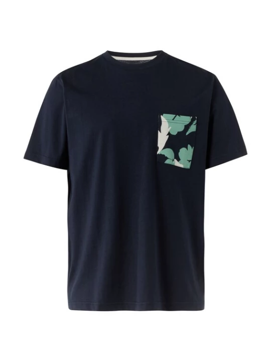 Foto van product QS Shirt marine / turquoise / wit