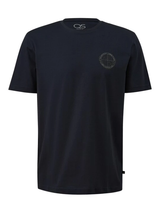 Foto van product QS Shirt navy / donkergroen / wit