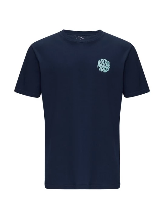 Foto van product QS Shirt navy / lichtgroen