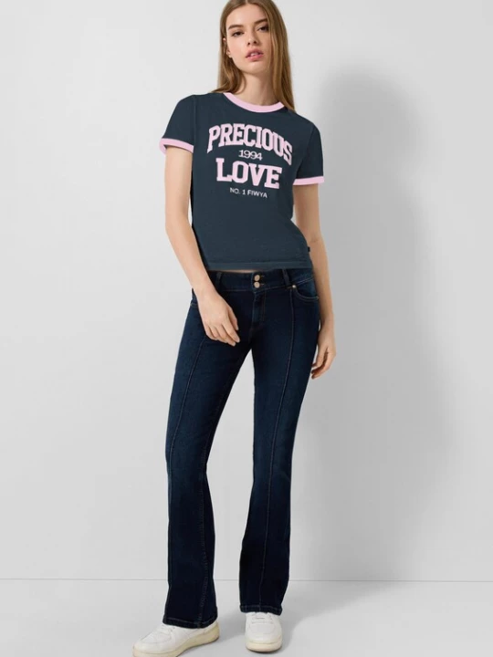 Foto van product QS Shirt navy / rosa