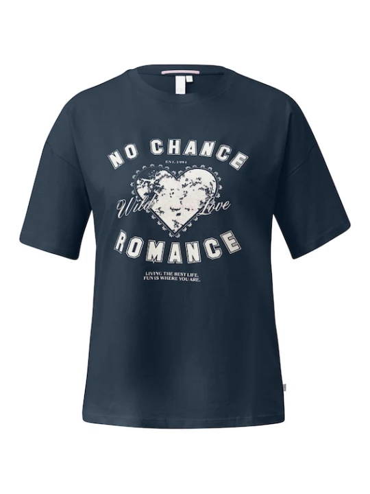 Foto van product QS Shirt navy / wit