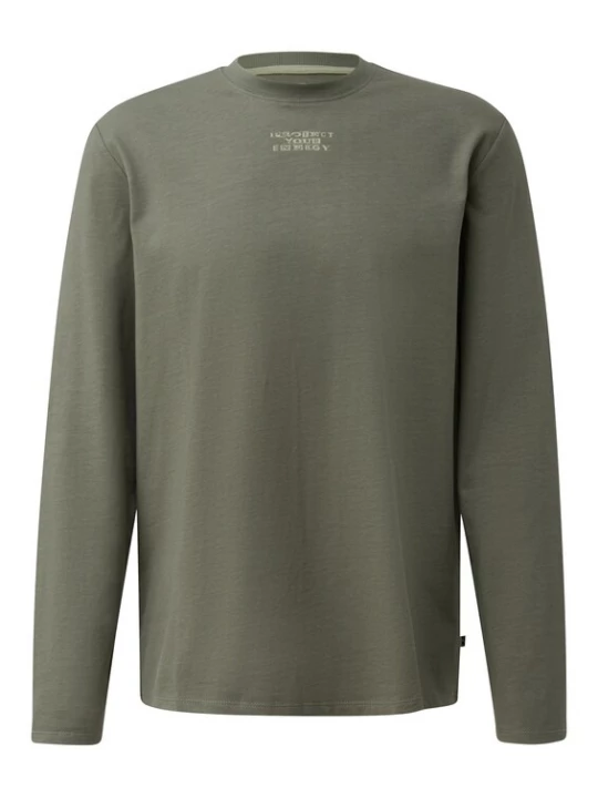 Foto van product QS Shirt olijfgroen / lichtgroen