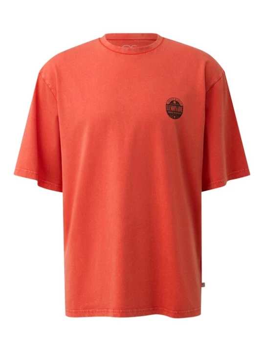 Foto van product QS Shirt oranje / zwart