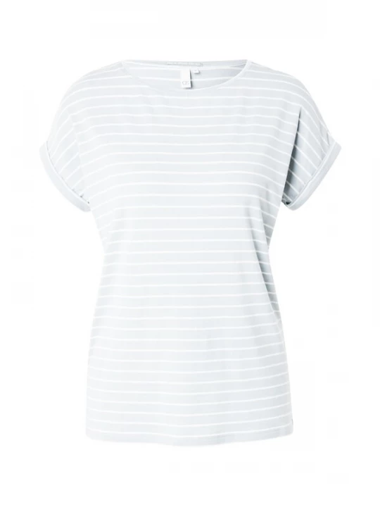Foto van product QS Shirt pastelblauw / wit