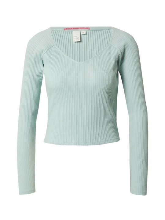Foto van product QS Shirt pastelgroen