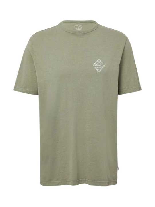 Foto van product QS Shirt pastelgroen / wit