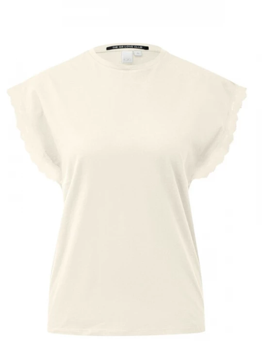 Foto van product QS Shirt 'Q / designed by - Dames t-shirt' crème