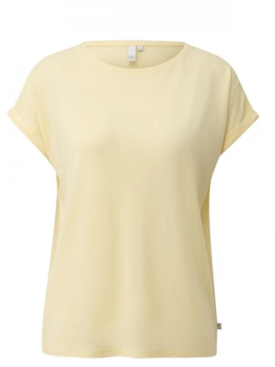 Foto van product QS Shirt 'Q / designed by - Dames t-shirt' geel