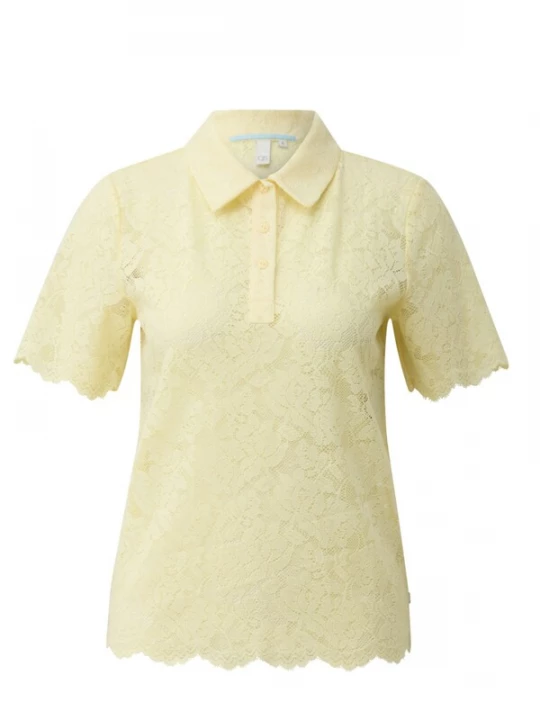 Foto van product QS Shirt 'Q / designed by - Dames t-shirt' geel