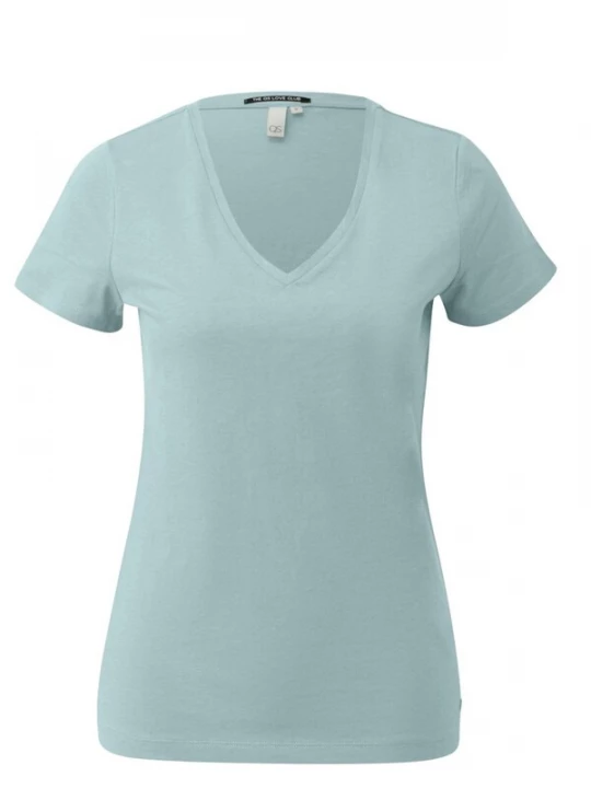 Foto van product QS Shirt 'Q / designed by - Dames t-shirt' groen