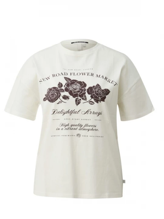 Foto van product QS Shirt 'Q / designed by - Dames t-shirt' wit