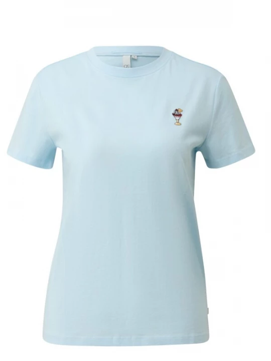 Foto van product QS Shirt 'Q / designed by - Dames t-shirt' zwart