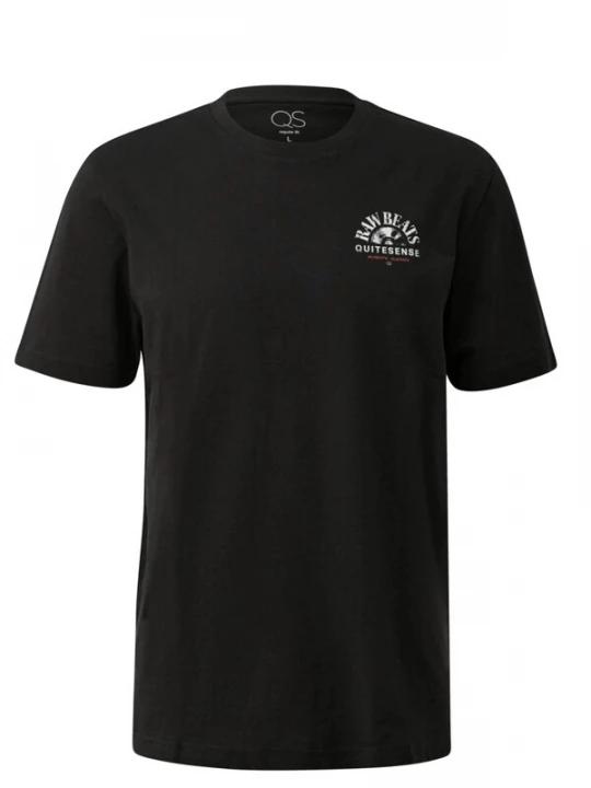 Foto van product QS Shirt 'Q / designed by - Heren t-shirt' zwart