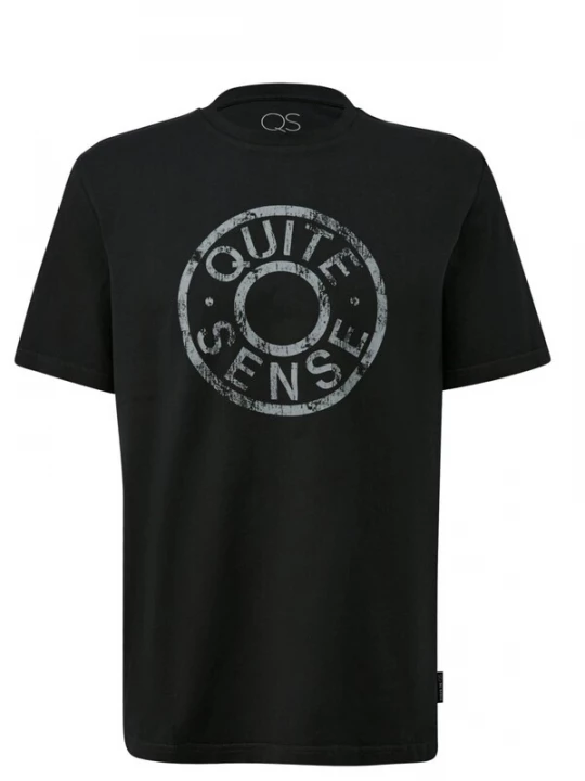 Foto van product QS Shirt 'Q / designed by - Heren t-shirt' zwart