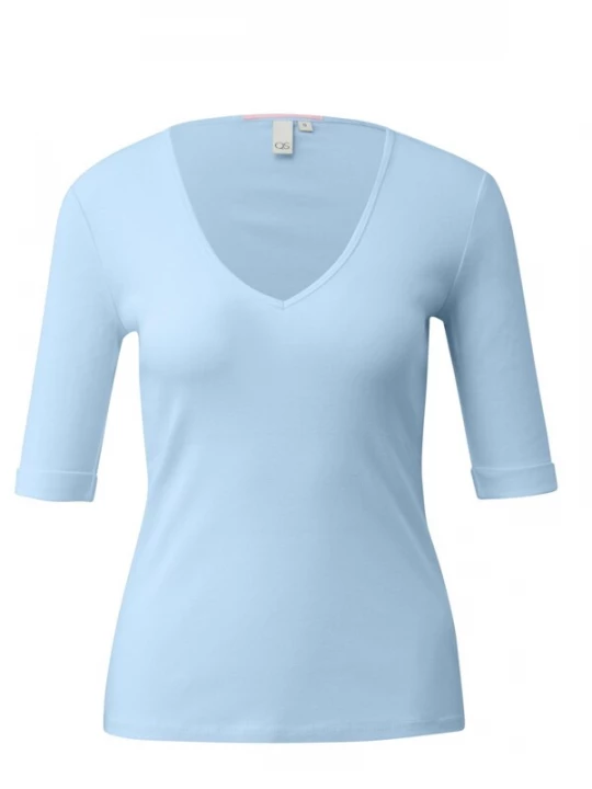 Foto van product QS Shirt 'Q / S designed by - Dames t-shirt' blauw