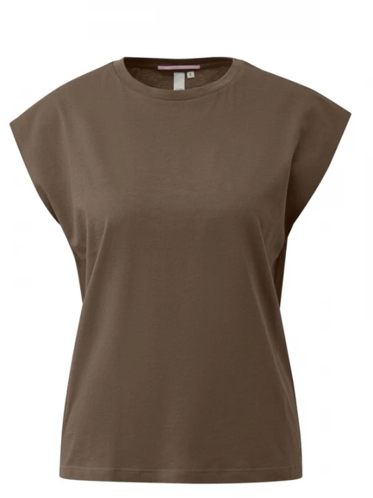 Foto van product QS Shirt 'Q / S designed by - Dames t-shirt' bruin