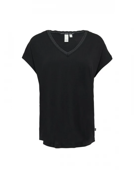 Foto van product QS Shirt 'Q / S designed by - T-shirt' zwart