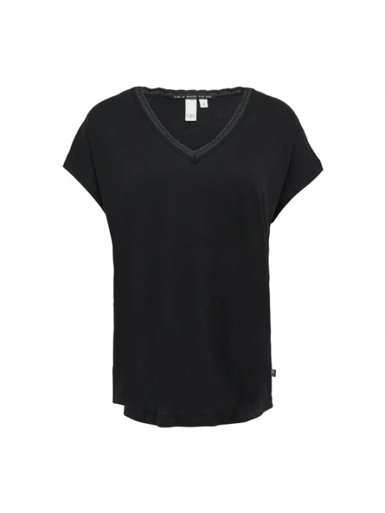 Foto van product QS Shirt 'Q / S designed by - T-shirt' zwart