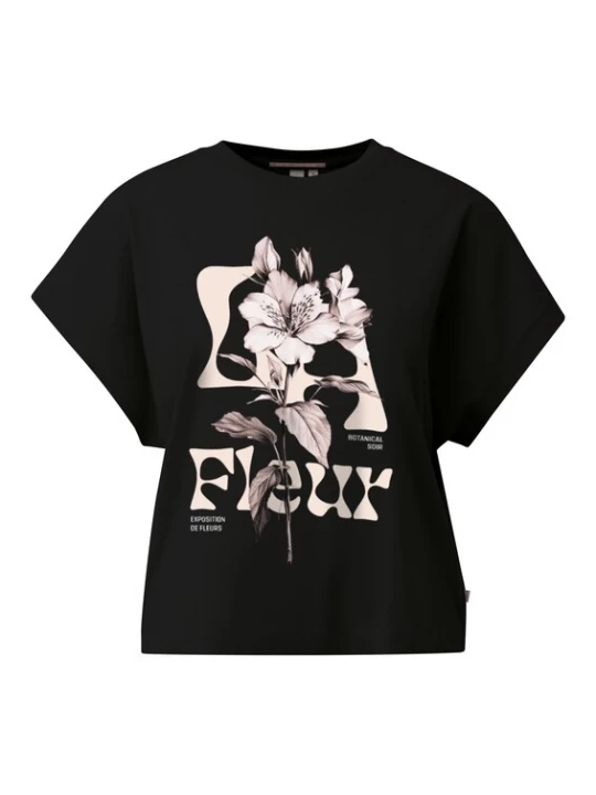 Foto van product QS Shirt rosa / donkerroze / zwart