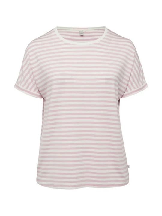 Foto van product QS Shirt rosa / wit