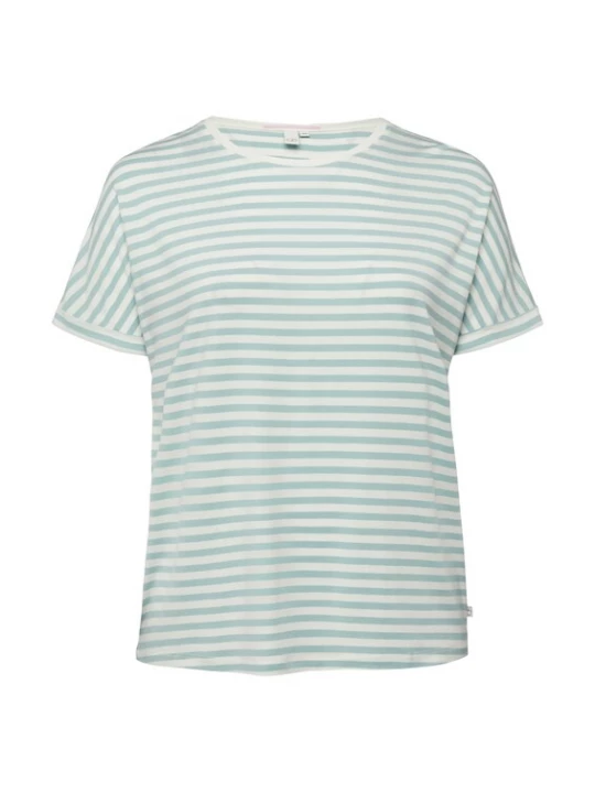 Foto van product QS Shirt turquoise / wit