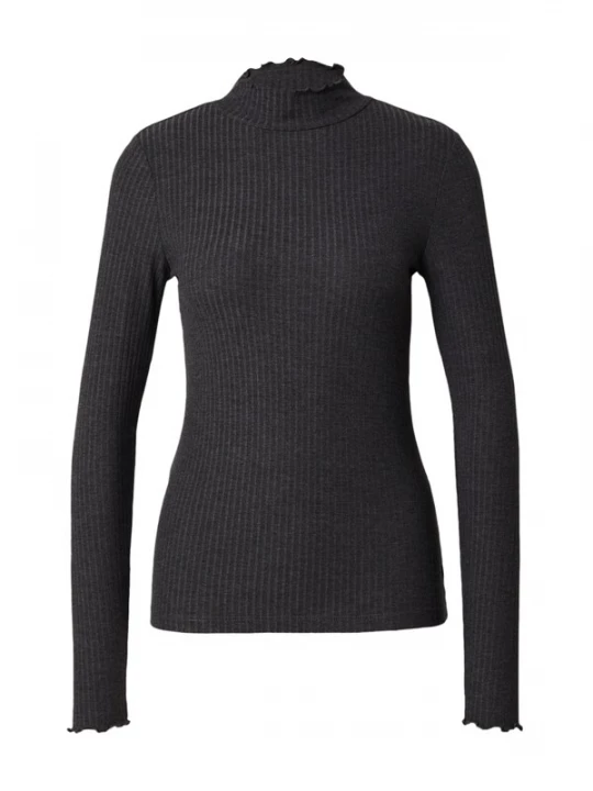 Foto van product QS Shirt zwart gemêleerd