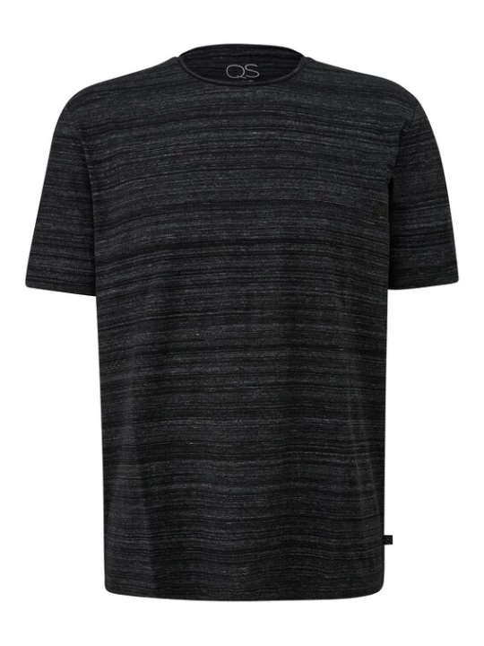 Foto van product QS Shirt zwart gemêleerd