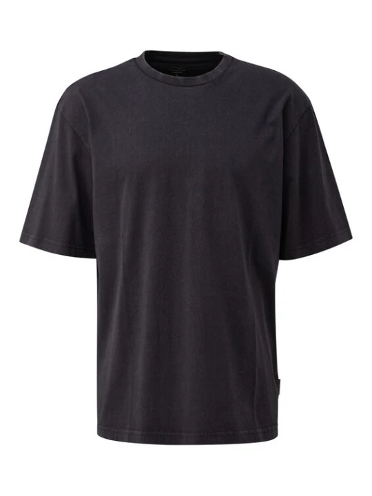 Foto van product QS Shirt zwart gemêleerd