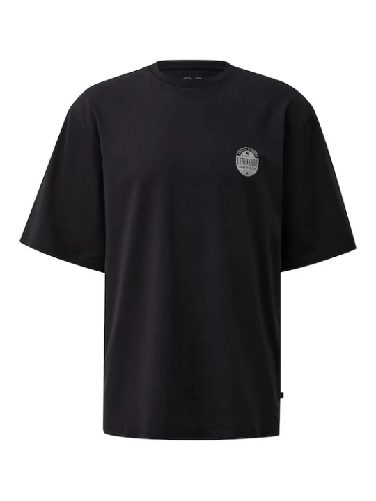 Foto van product QS Shirt zwart / offwhite