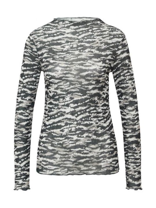 Foto van product QS Shirt zwart / wit