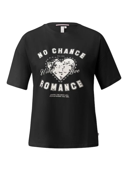 Foto van product QS Shirt zwart / wit