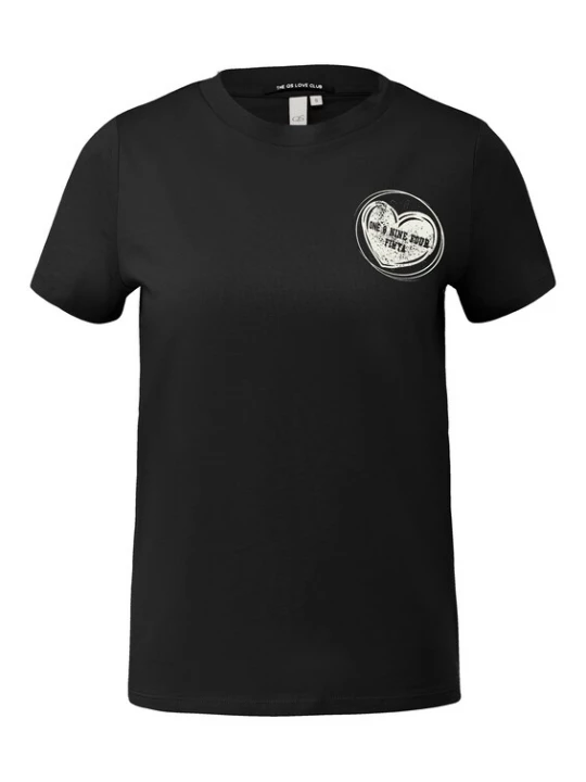 Foto van product QS Shirt zwart / wit