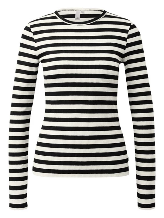 Foto van product QS Shirt zwart / wit