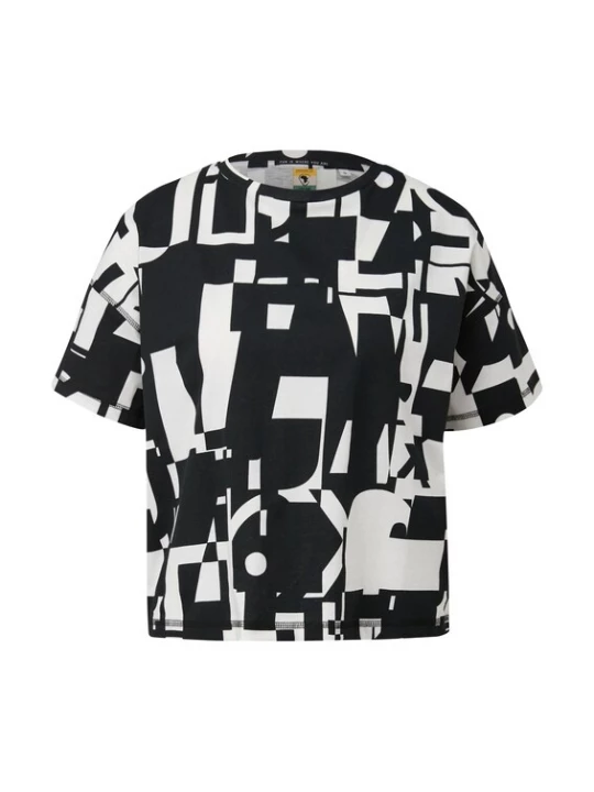 Foto van product QS Shirt zwart / wit