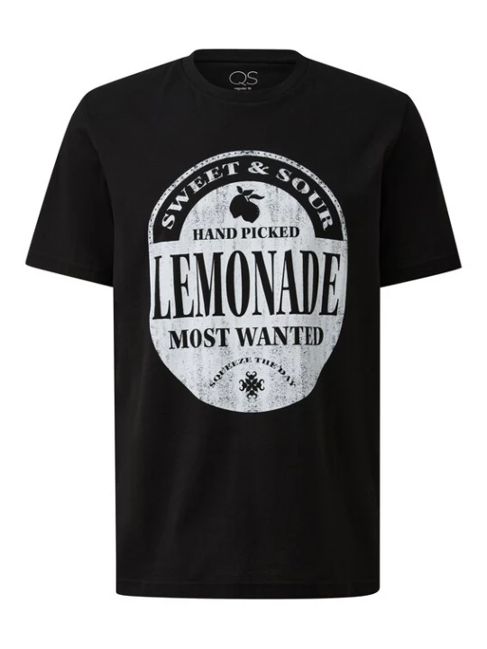 Foto van product QS Shirt zwart / wit