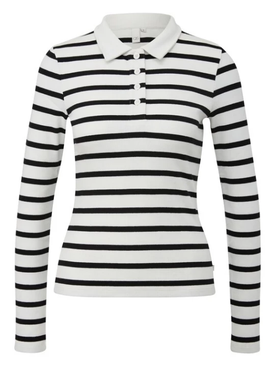 Foto van product QS Shirt zwart / wit
