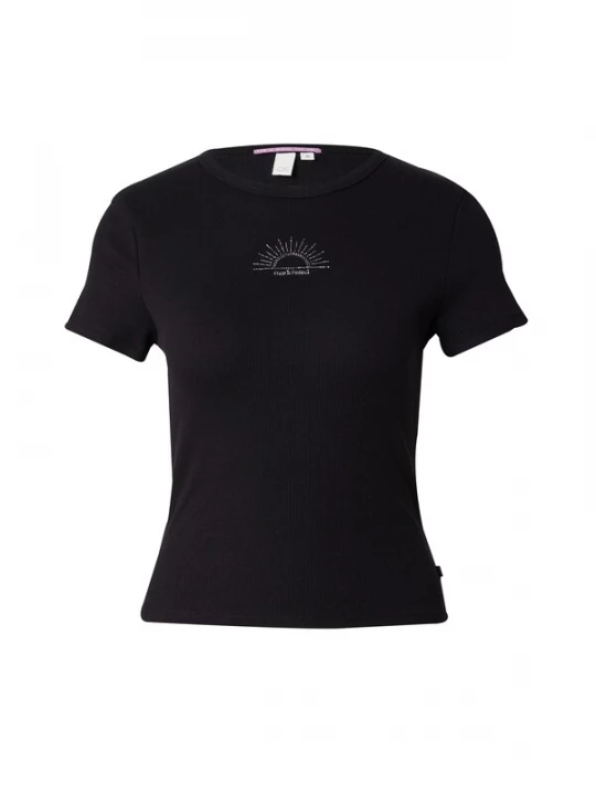 Foto van product QS Shirt zwart / zilver