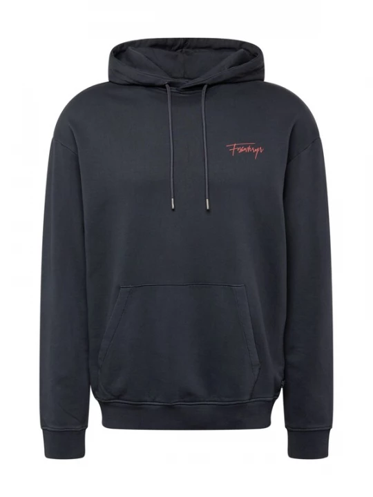 Foto van product QS Sweatshirt antraciet / karmijnrood / wit