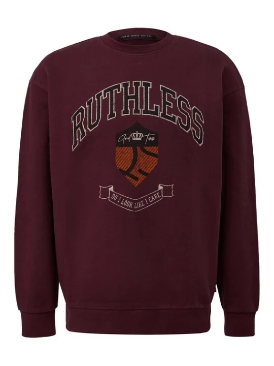 Foto van product QS Sweatshirt bordeaux / wit