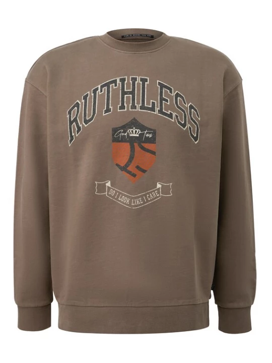 Foto van product QS Sweatshirt brokaat / oranje / zwart / wit