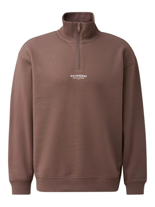 Foto van product QS Sweatshirt bruin / wit