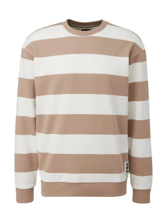 Foto van product QS Sweatshirt camel / zwart / wit