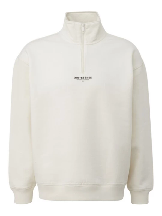 Foto van product QS Sweatshirt crème / zwart