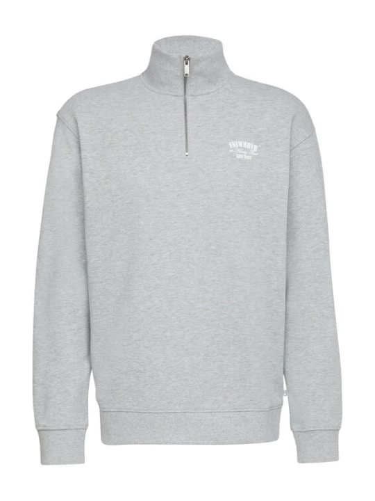 Foto van product QS Sweatshirt grijs / wit