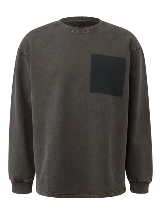 Foto van product QS Sweatshirt mokka / zwart