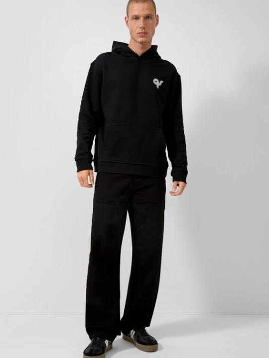 Foto van product QS Sweatshirt zwart / wit